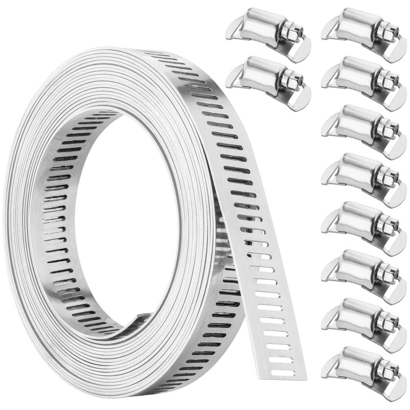 Poppstar Colliers De Serrage, Bande PerforÃ©E 3,5m, Largeur 12,7mm, 10 Fixations