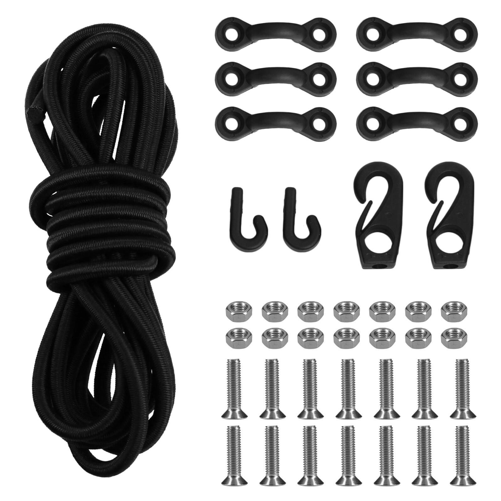 Bungee Cord Deck Rigging Kit Tie Down Pad Eye J Hooks Lashing Hook