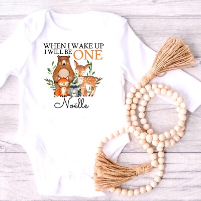Baby s First Birthday Outfit - My 1st Birthday Outfit - One Today Woodland Vest