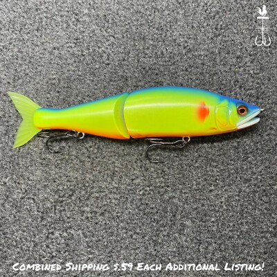 Gan Craft Jointed Claw 178 Type 15-SS Swimbait Lure 7'' 2oz - Blue Back Lime