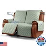 Ruaozz Waterproof Recliner Sofa Cover 1-Piece Couch Covers for Reclining Couches Reclining Sofa Cover Washable Furniture Protector with Elastic Straps Pocket for Kids, Pets (Sage Green, 2 Seater)