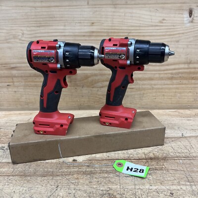 2- Milwaukee M18 3601-20 1/2 inch Compact Drill/Driver (Missing Trigger) H28