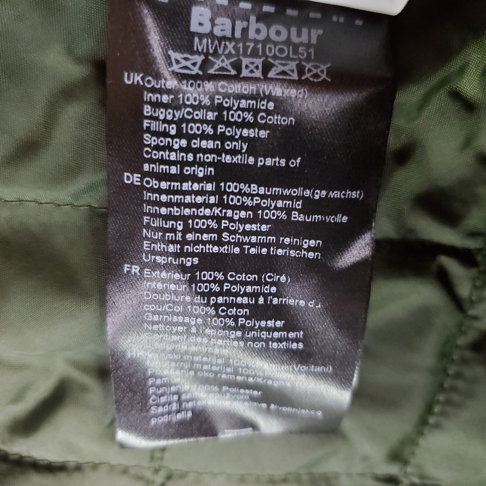 Pre-owned Barbour $430  Size 2xl Mens Oban Waxed Cotton Field Jacket Oilskin Green Xxl