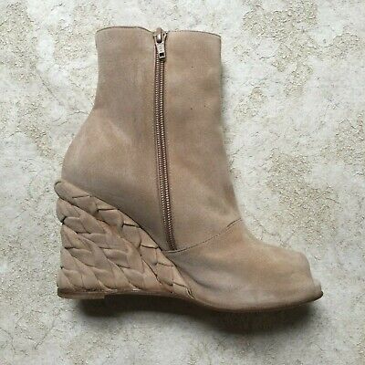 B Store Women's Suede Nude Boots Size EU 36 / US 6