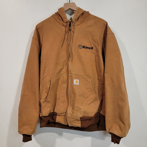 ジャケット・アウター Made in USA Carhartt active jacket brown carhartt USA Made Duck Active Jacket XL Beige Cotton | eBay