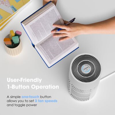 Nuwave Air Purifiers for Home Large Room Up to 857ft², XXL Size H13 True HEPA Filter, 17dB Air Cleaner for Bedroom, 3 Fan Speeds, 360° Air Intake, Remove to 0.3 Micron Dust Smoke Pollutants Odor Additional Image