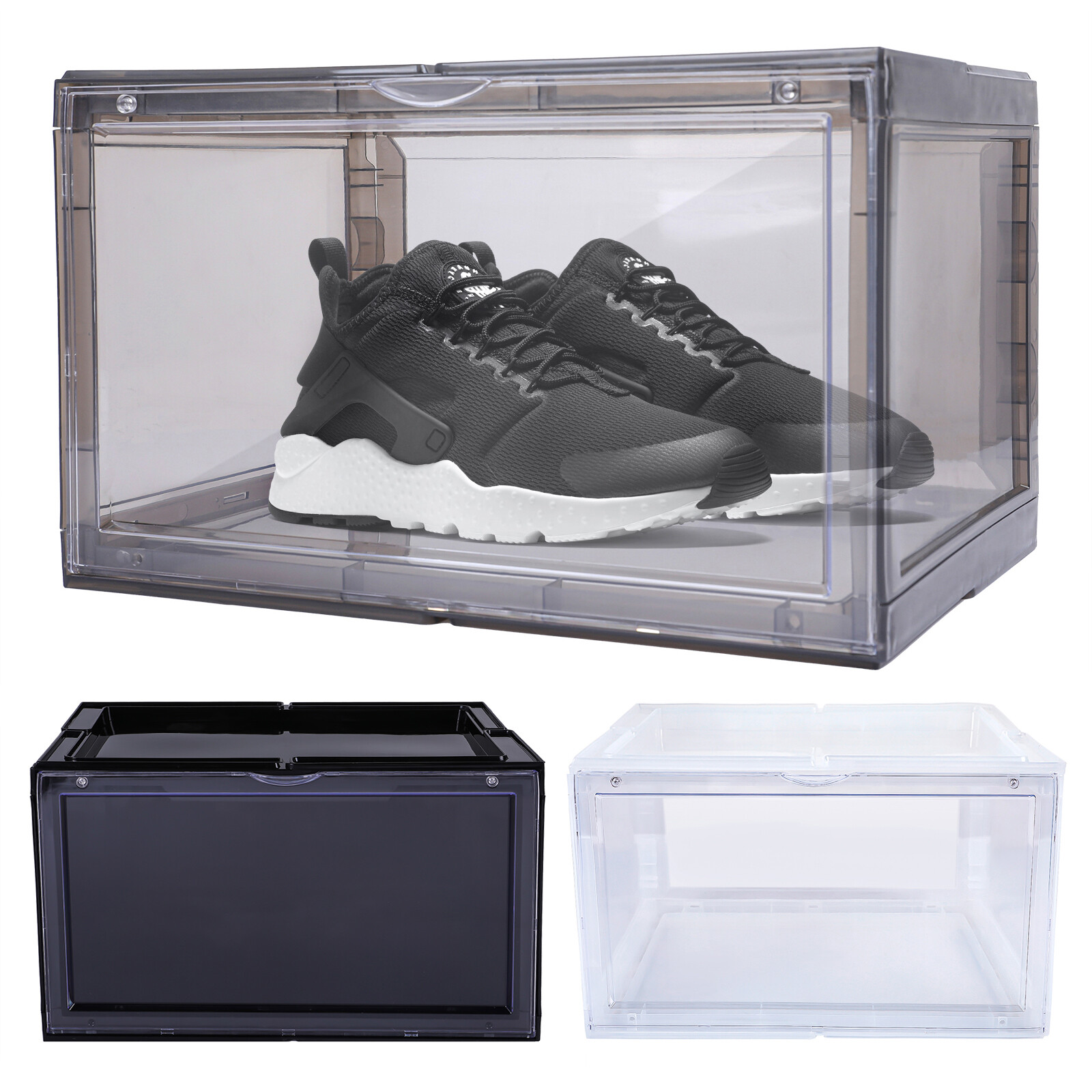 8x Magnetic Drop Side Shoe Box Stacking for AJ Sneaker Display Storage Container