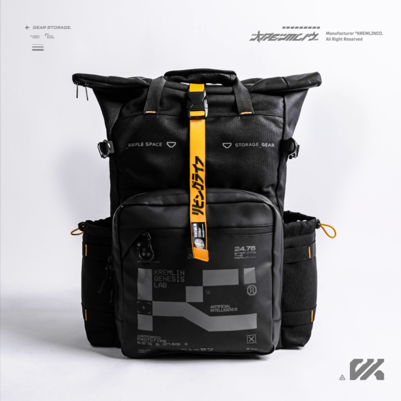 Kremlin Revenant Black Backpack Carrier Futuristic Fullzip