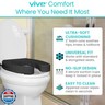 Vive Toilet Seat Cushion (Soft Cushioned Foam) - Easy Clean Soft Padded Bathroom Attachment - Elongated, Standard Seats - Comfort and Support Donut for Handicap, Adults (2