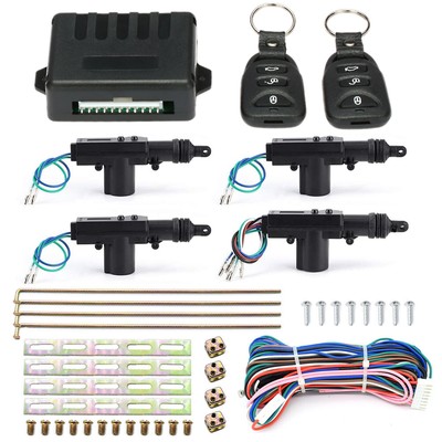 Power Central Lock Keyless Entry System with 4 Door Lock Actuator &2 Remote I2L1