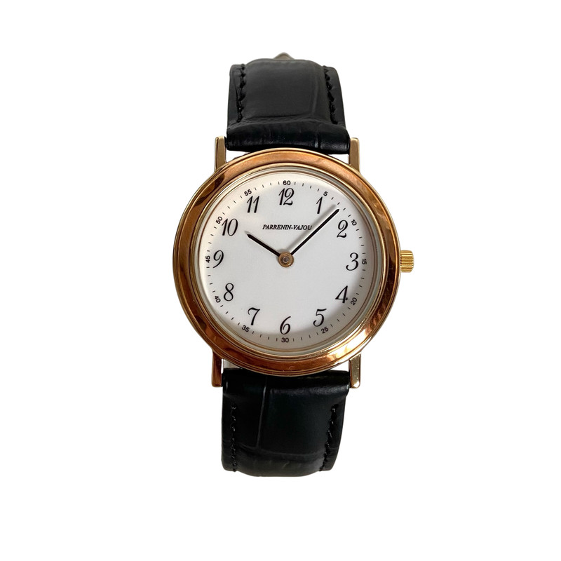 Montre Quartz Femme 30mm Parrenin-Vajou, Cuir Noir, Swiss Made Z156.013