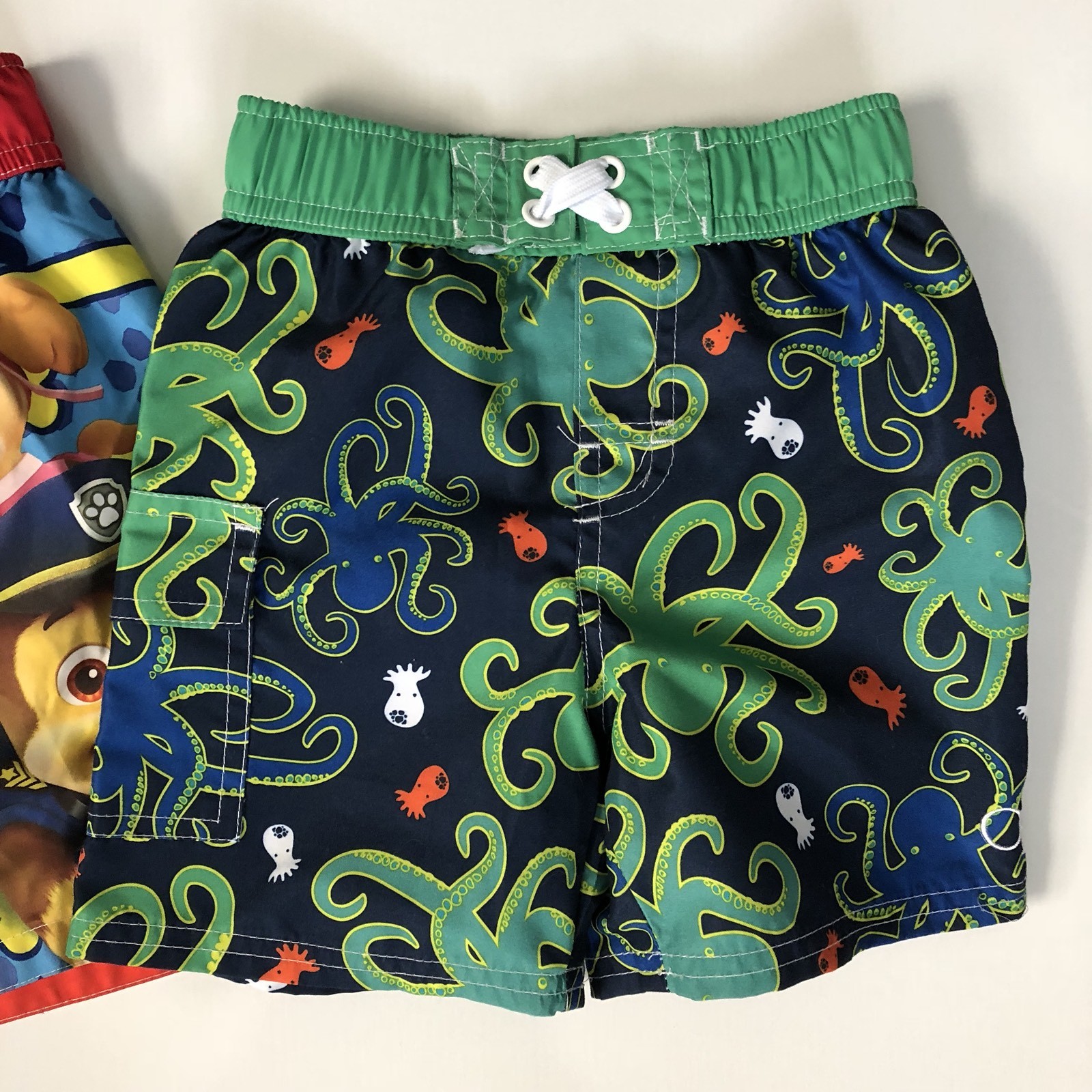Boys Size 3T Lot Of Swimsuit Bottoms Trunks Paw Patrol Octopus