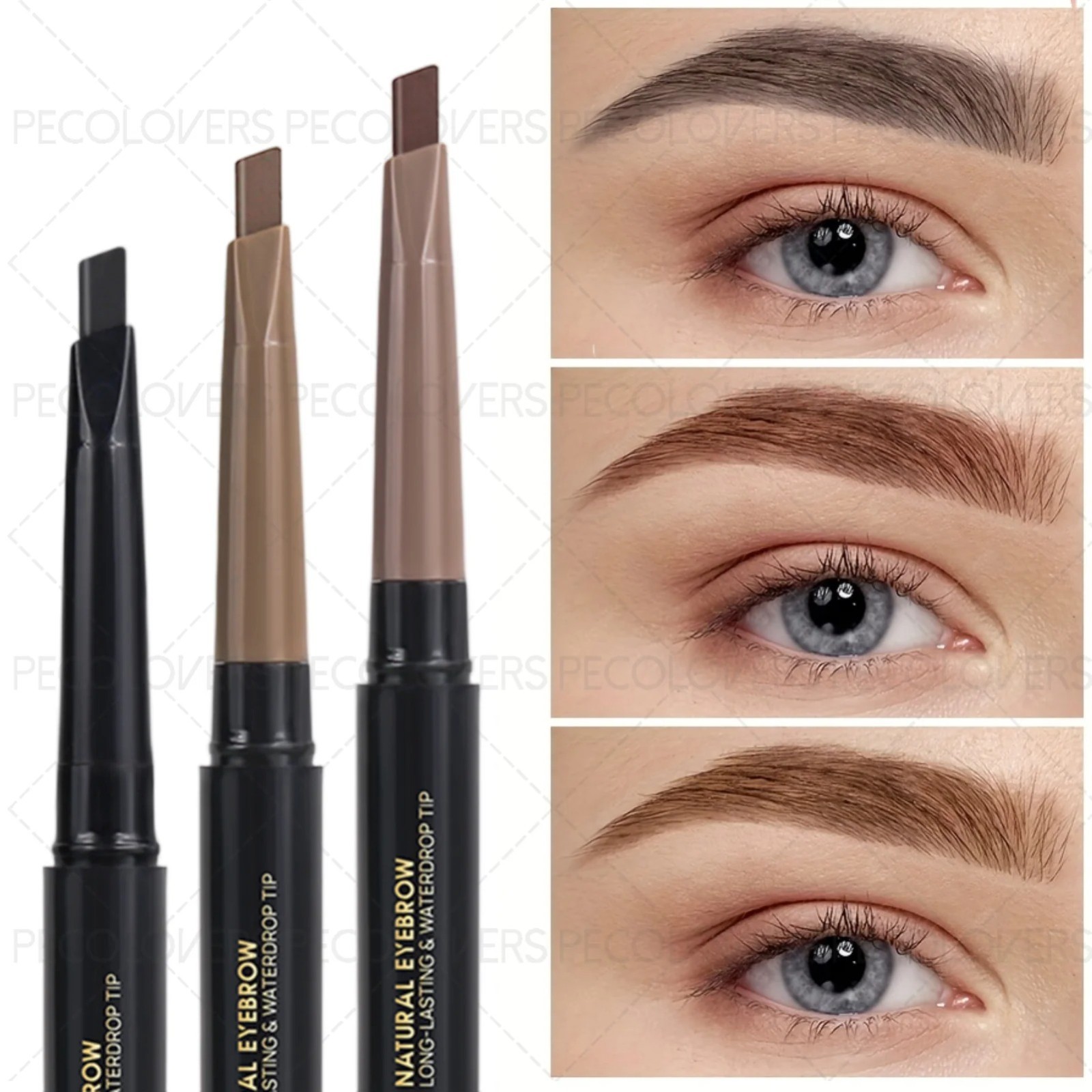 Dual-Ended Eyebrow Pencil - Waterproof Long-Lasting for Beginners - 1Pc