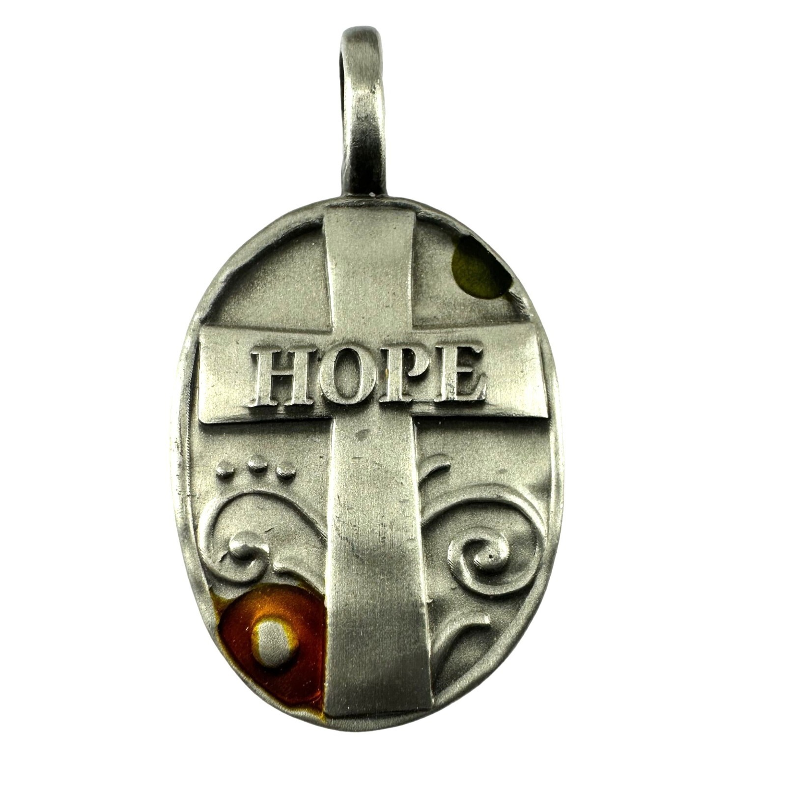 Ganz Silver Tone Oval Charm Pendant Ganz Silver Tone Oval Charm Pendant