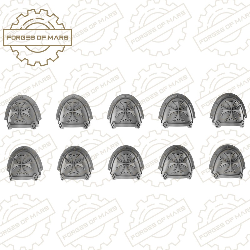 Marines - Templars - Shoulder Pads - Crusade Pattern (X10)