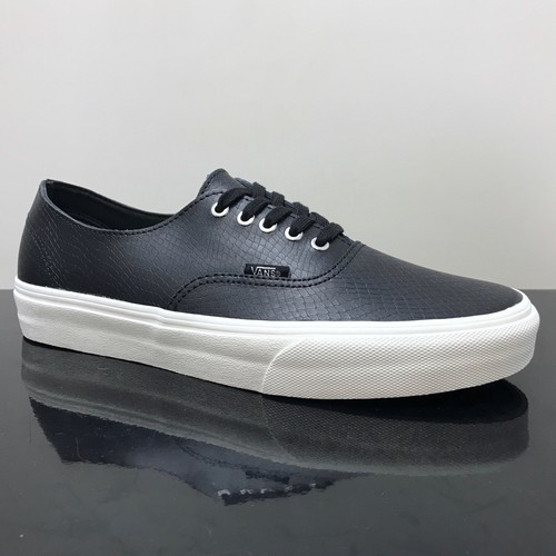 VANS Serpiente auténtico DECON Negro Negro Cuero Tenis | eBay