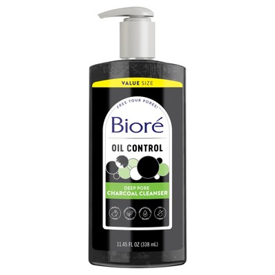 Biore Deep Pore Charcoal Face Wash, Daily Facial Cleanser for Dirt & Makeup R...