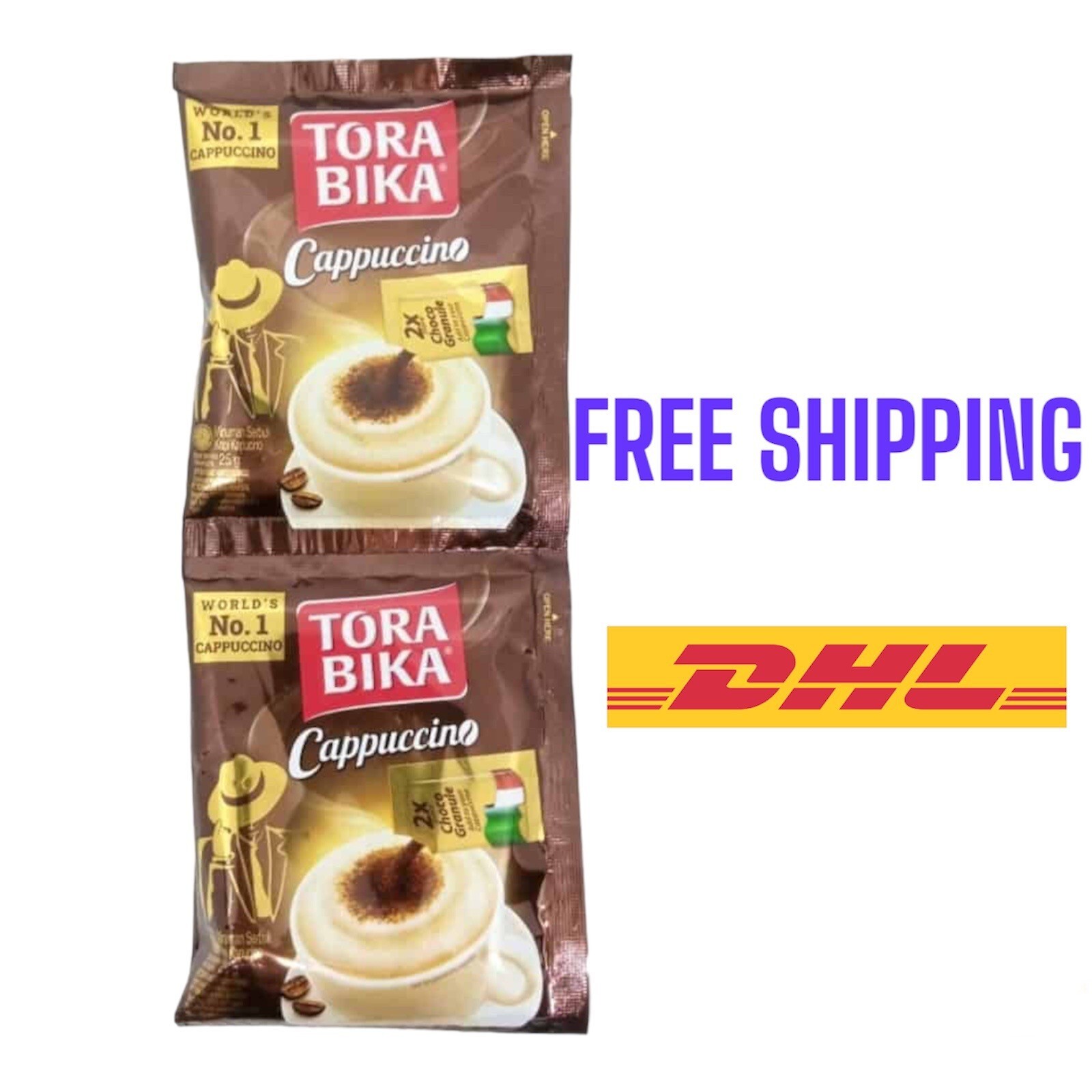 25g x15 Tora Bika Cappuccino Sachets Rich foam coffee with extra