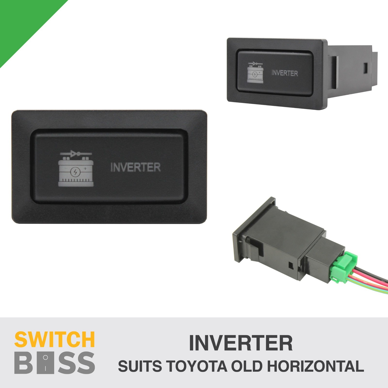 INVERTER GREEN LED Horizontal Switch for Toyota Landcruiser 75 78 79 80 Series
