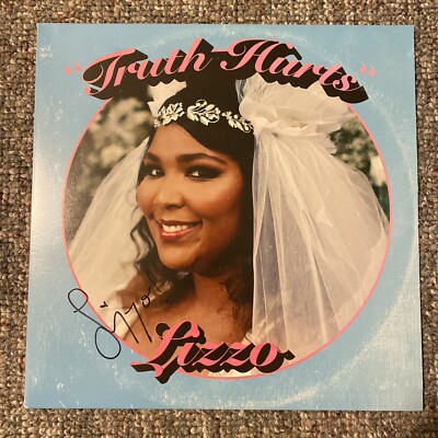 Lizzo - Truth Hurts AUTOGRAPHED SIGNED Baby Blue Vinyl LP  Da Baby
