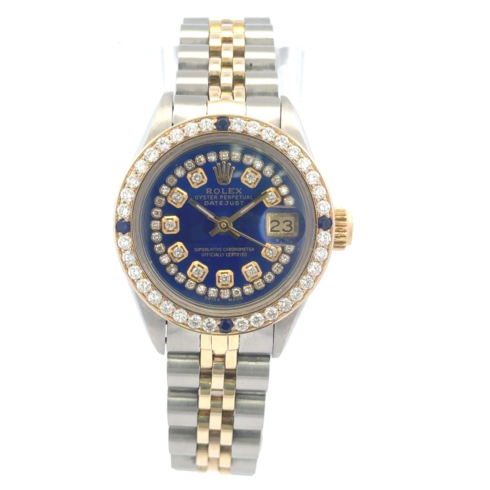 lady　0617 1975 Rolex Datejust #6917 - Ladies 26mm Blue Diamond Dial