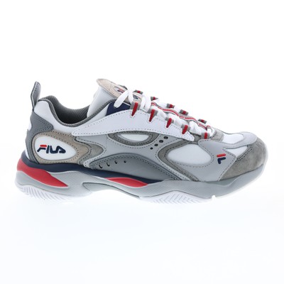 Fila Boveasorus 1RM00576-109 Мужские серые кожаные кроссовки Lifestyle Обувь