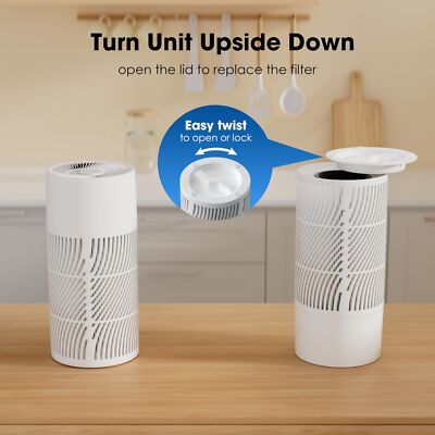 Nuwave Air Purifiers for Home Large Room Up to 857ft², XXL Size H13 True HEPA Filter, 17dB Air Cleaner for Bedroom, 3 Fan Speeds, 360° Air Intake, Remove to 0.3 Micron Dust Smoke Pollutants Odor Additional Image