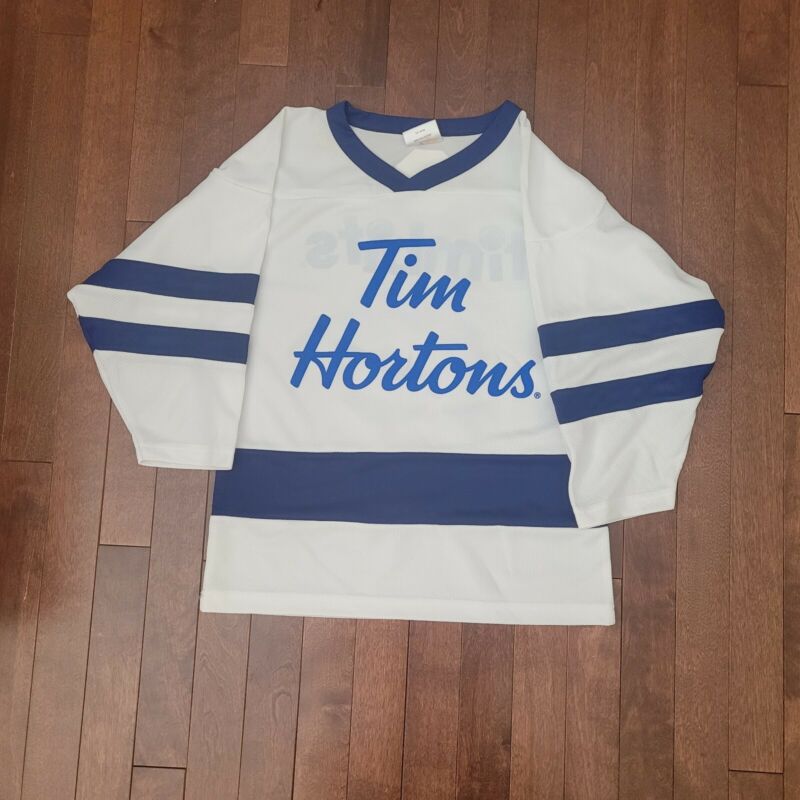 Tim Hortons TIMBITS Kids Hockey White and Blue #13 Jersey Youth Size Small