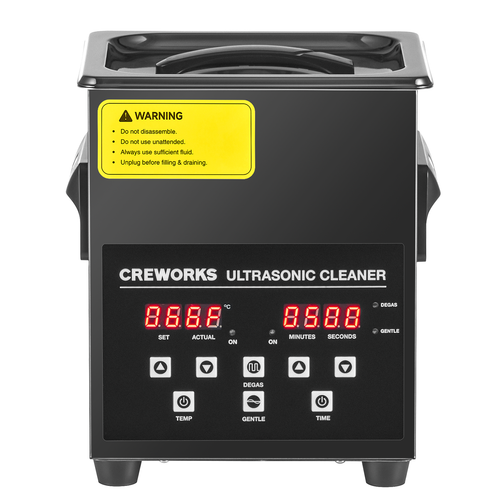 CREWORKS 2L Digital Ultrasonic Cleaner for Glasses Retainer Jewelry 200W Heater