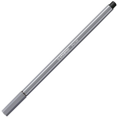 Premium Fibre-Tip Pen - STABILO Pen 68 - Pack of 1 - Dark Grey
