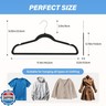 YSSOA Velvet Hangers 50 Pack, Non-Slip Clothes Hangers with Shoulder Notches, 360° Swivel Hooks, Heavy Duty Standard Hangers for Closet Space Saving, Black