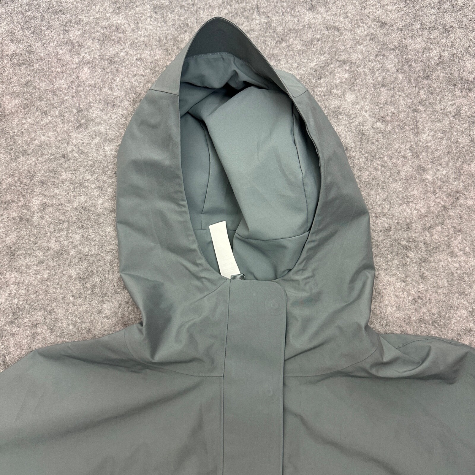 Pre-owned Lululemon Mid-length Waterproof Rain Coat Jacket Bgib Belgian Blue Gray Size L