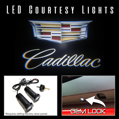 2Pc LED Courtesy Logo Door Lights Ghost Shadow Projectors Cadillac 100573