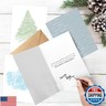 easykart labels 120 Silver Foil Holiday Cards with Kraft Envelopes – 6 Assorted Designs featuring Christmas and Holiday Theme Bulk Greeting and New Years Cards - 4.25”x5.75”