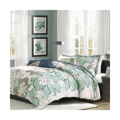 Full/queen Size - White, Yellow, Grey, Floral –...