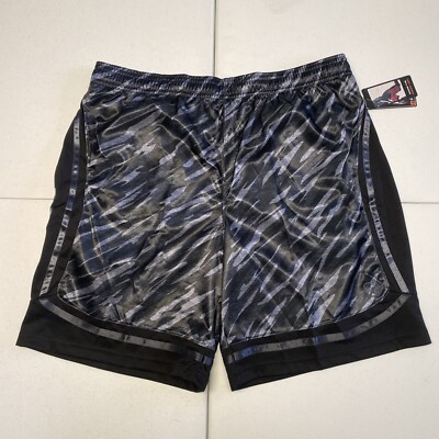 NEW - AND1 - Basketball Shorts - Black - Men's - 3XL - Gym Workout Elastic Waist