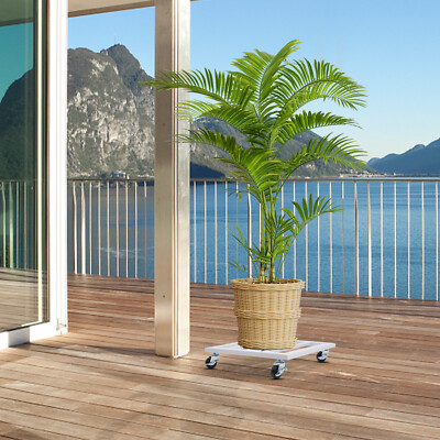 Plant Caddy Roller Base Moveable Heavy Duty Lockable Rolling Plant Stand+Wheels
