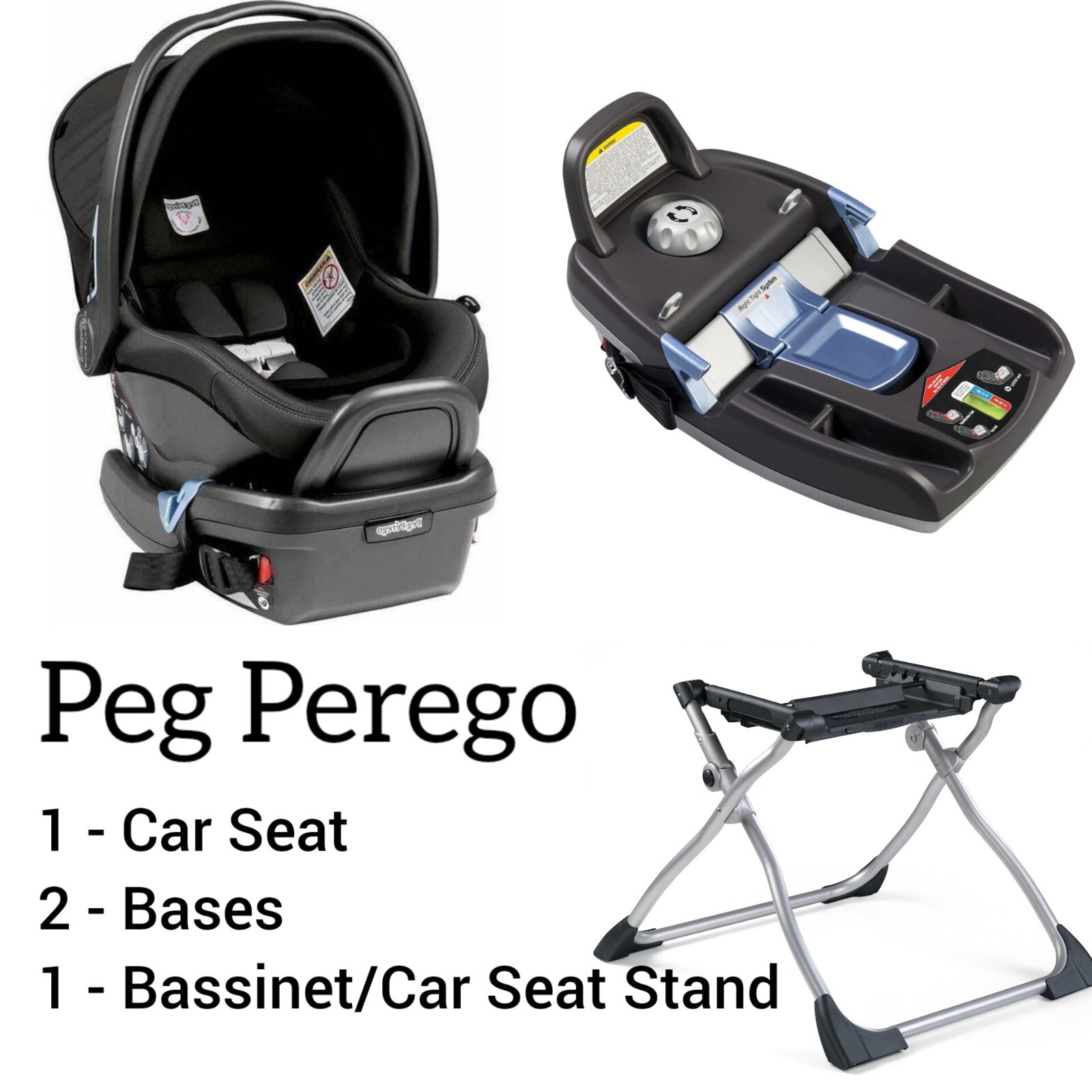 Peg Perego Infant Car Seat Primo Viaggio 435 Stand 2 Bases
