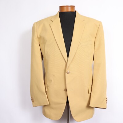 Maxwell Park Mens Golden Yellow Blazer Sport Coat 48R Gold Buttons NEW
