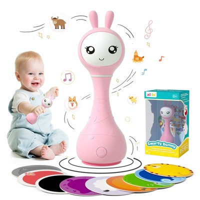 alilo Smart Bunny Baby Rattle Musical Light Up Toys, Infants Newborns Baby To...