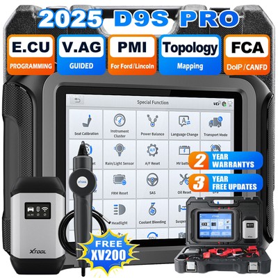 XTOOL D9SPRO Topology Scanner Bidirectional Auto Program Coding Tool V.AG Guided