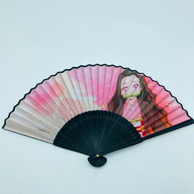 Demon Slayer Nezuko Kamado Folding Hand Fan Shueisha Japan Kimetsu no Yaiba
