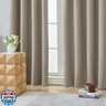Aiyufeng Stone Blackout Curtains for Bedroom 84 Inch Length 2 Panels Set, Solid Thermal Insulated Privacy Living Room Window Treatment Curtains Blackout Drapes, W40 x L84 Inch, Stone