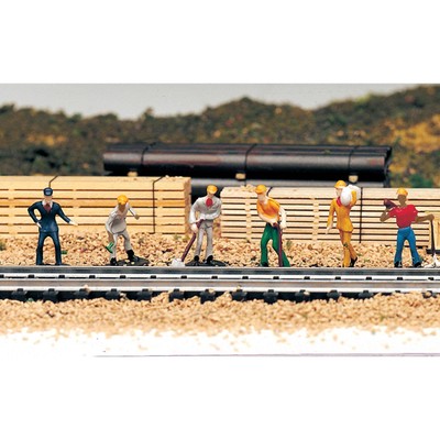 Bachmann 42341 HO-Scale Train Yard Work Crew Figures (6) Fine Detail
