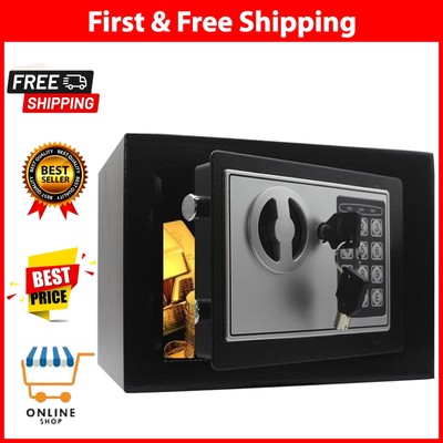 Key and Electronic Security Safe Box Digital Deposit Box for Home Office Hotel