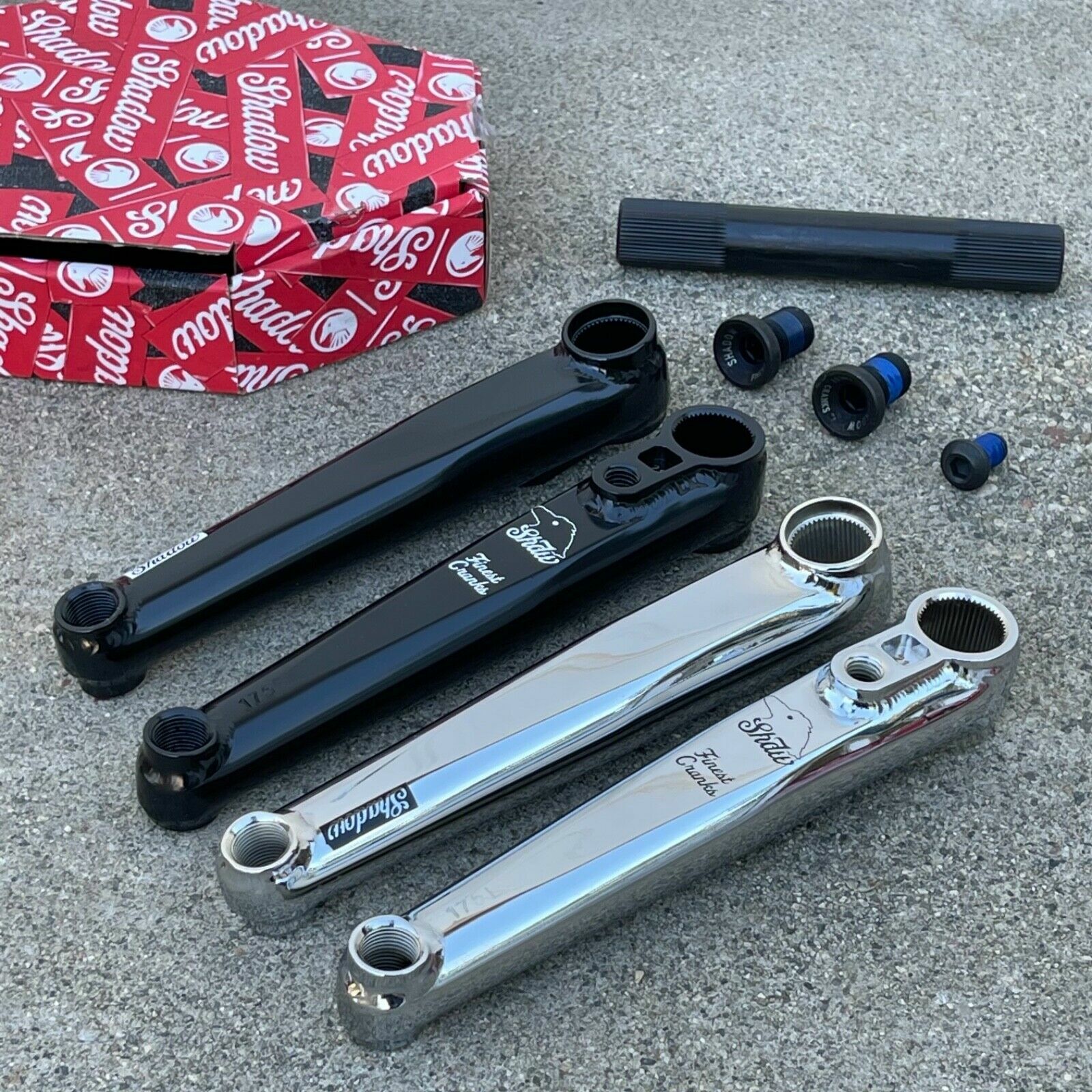 TSC SHADOW CONSPIRACY FINEST CRANKS 165MM BMX BIKE CRANK FIT