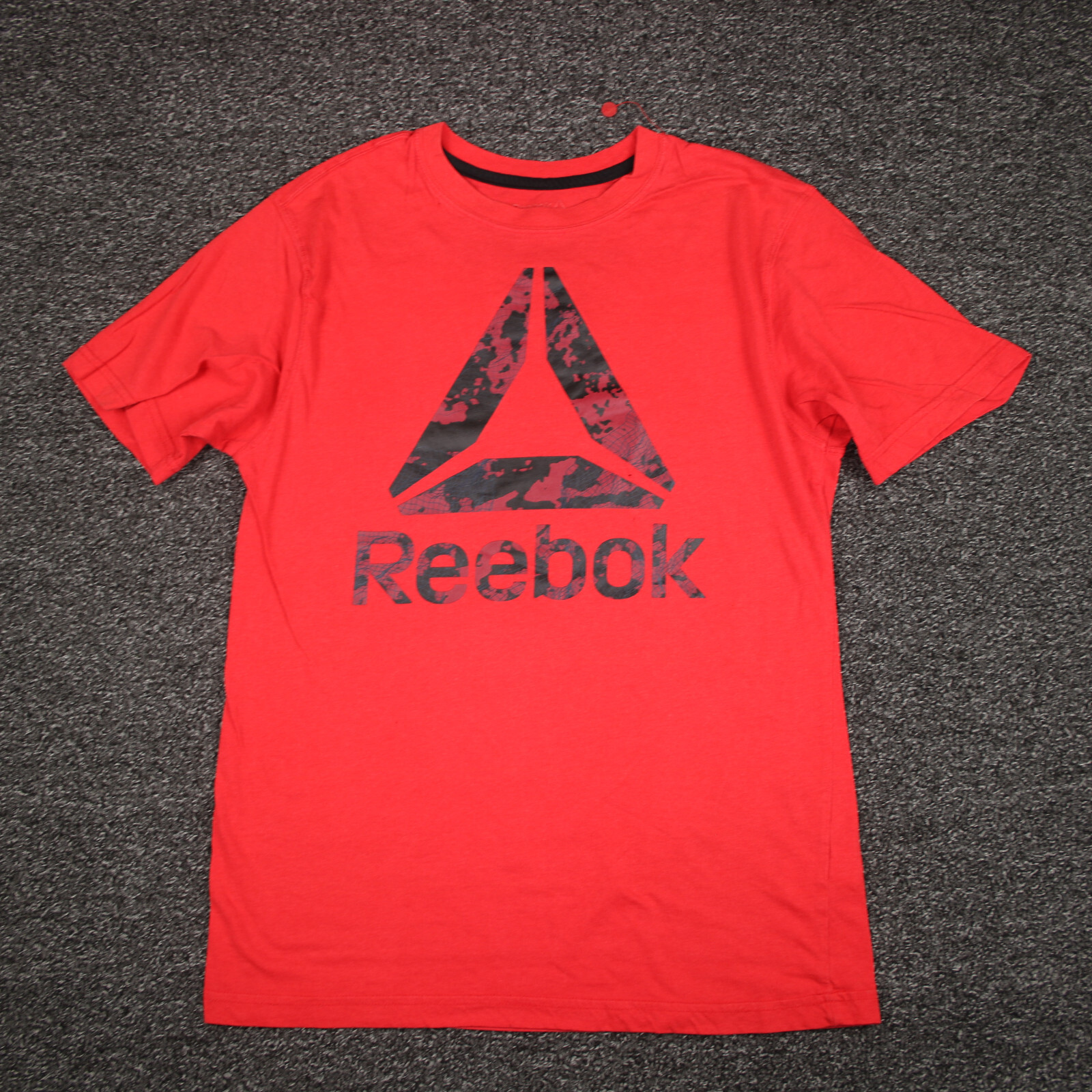Reebok Shirt Adult Small Red Breathable Center Logo Short
