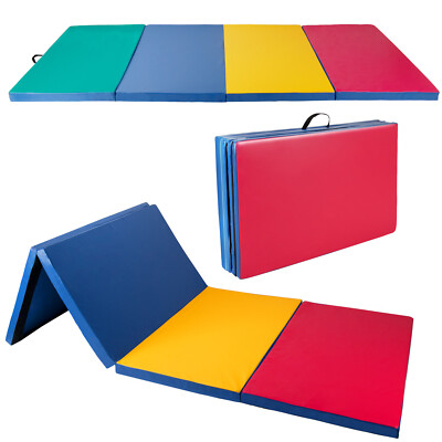 4'x10'x2''  Gymnastics Gym Folding Exercise Aerobics Tumbling  yoga Mat 4 color