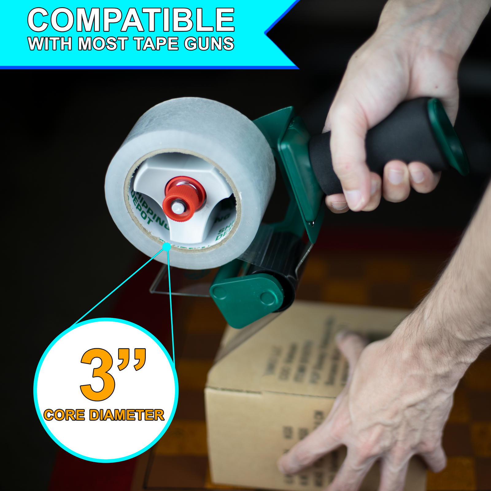 2 Mil Industrial 3" x 110 Yds Carton Sealing Clear Packing Shipping Box Tape