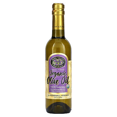 Органическое оливковое масло, Extra Virgin, 12,7 жидких унций (375 мл)